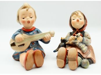 2 Vintage Hummel Figurines 'HAPPY PASTIME' 'joyful' (0185)