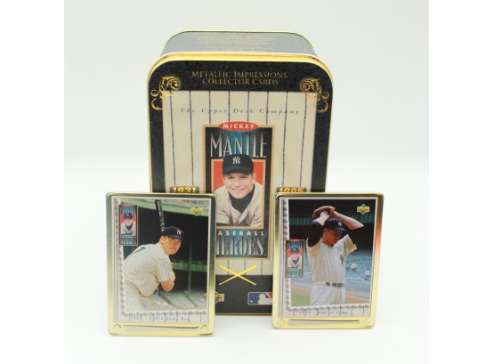 Metallic Impressions Collector Cards - Upper Deck Company - Mickey Mantle  Baseball Heroes  1931-1995  (0499)