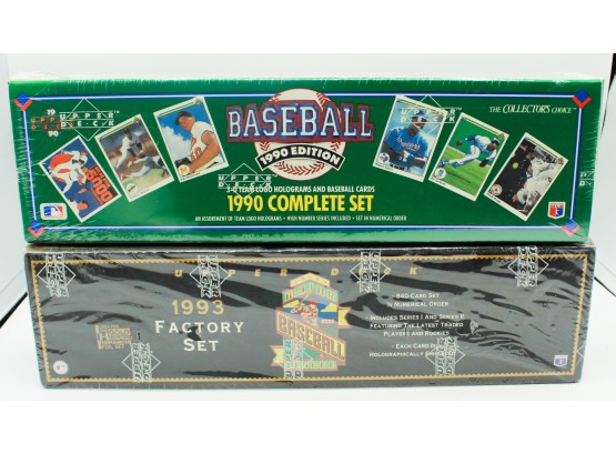 2 Sealed Baseball Sets - 1 Sealed 1990 Complete Set Upper Deck   1 1993 Factory Set Upper Deck (0507)