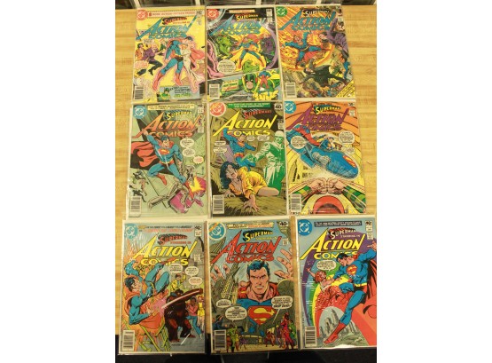 Lot Of 9 DC Superman Action Comics Books - (No#)