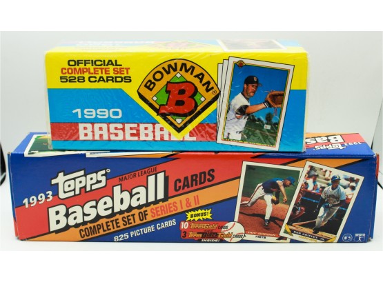 1 Sealed 1990 Official Complete Bowman Set    1993 Topps Complete Set Baseball Cards (0506)
