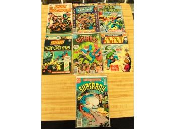 7 Vintage DC SuperBoy Comic Books (0525)