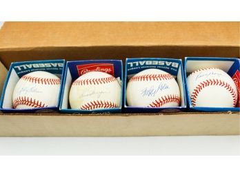 4 Signed Baseballs (0453)