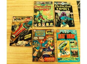 Lot Of 5 Vintage DC Batman Comic Books (0522)