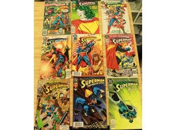 9 DC Superman Comic Books (0531)