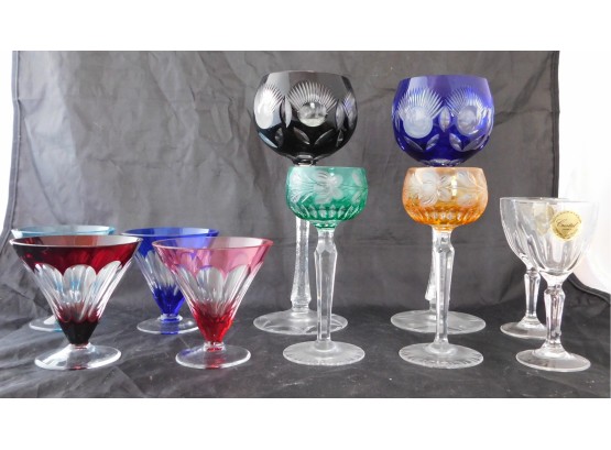 Elegant Assorted German Cut Glass Wine  Crystal Glasses And More , 10 (4222)