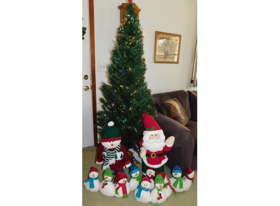6' Fiberoptic Christmas Tree With Assorted Holiday Plush Decorations (4262)