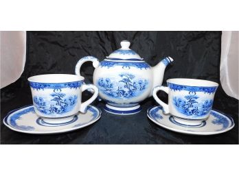 Heritage China Brownlow 'Kensington Blue' Tea Set (4172)