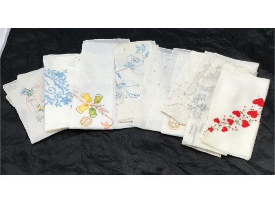 Vintage Stylish Assorted Embroiled Handkerchiefs (4471)