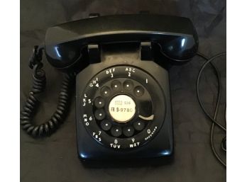 Vintage 1960's Black Rotary Dial Telephone 5302 (4582)
