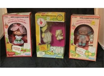 NEW Kenner Dolls, Strawberry Shortcake, Apricot W/Hopsalot, & Butter Cookie W/Jelly Bear (4587)