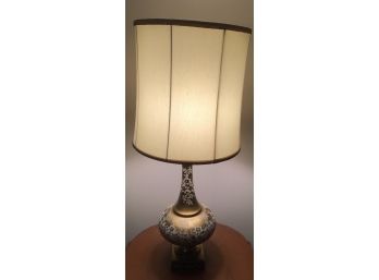 Mid-Century Modern Pair Of Gold Toned Lamps  - 1415