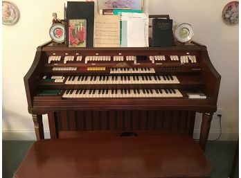 Bell & Howell Wurlitzer Organ With Bench - 1409