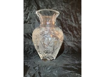 Crystal Vase With Pinwheel Design - 1460