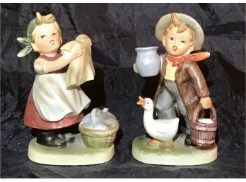 Pair Of Hummel Style Figurines By Gift Craft #C8749 Made In Japan - 1499