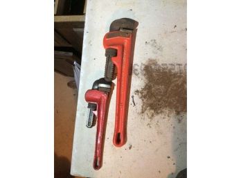 Lot Of 2 Pipe Wrenches - 1649