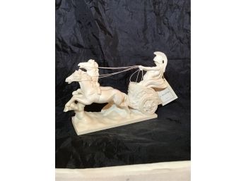 A. Santini Ben Hur Roman Horse Chariot Sculpture Statue Italy Horses Gladiator - 1486