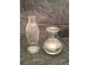 2 Glass Decorative Vases - 1547