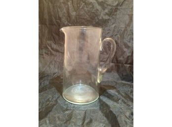 Etched Flower Glass Pitcher - 1523