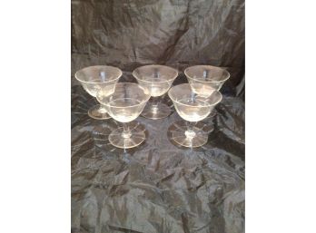 Set Of 5 Wine Glasses - 1524