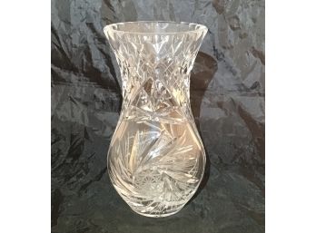 Pinwheel Design Crystal Glass Vase - 1471