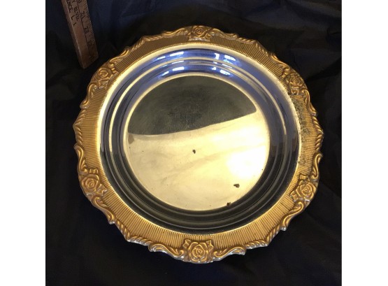 Silver & Gold Tone Serving Dish (0973)