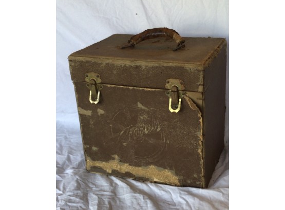 Vintage Vinyl Record Storage Box And Carrying Case (1683)