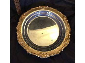 Silver & Gold Tone Serving Dish (0973)