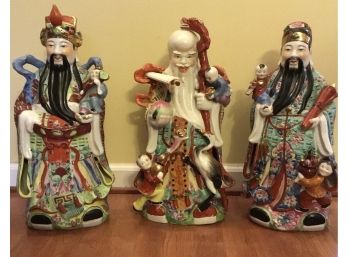 Three Porcelain Chinese Men Figures (0988)