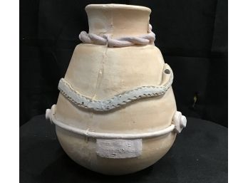 Vintage Southwestern  Clay Snake Themed Pot Made In Mexico (r120)