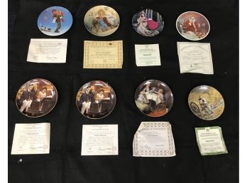 Lot Of 8 Collectors Plates In Box 8' And 9' Diameter Plates (G028)