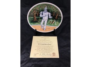 Knowles Collectors Plate 'If I Only Had A Heart' 9' Diameter (G019)