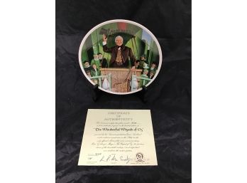 Knowles Collectors Plate 'The Wonderful Wizard Of Oz' 9' Diameter (G018)