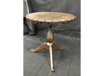 Vintage Round Carved Wood Table (R156)