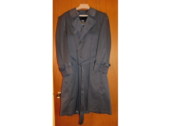Towne By London Fog Classic-Fit Double-Breasted Microfiber Belted Trench Coat, Grey (w3184)