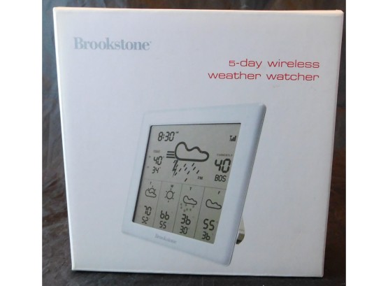 Brookstone 5 Day Wireless Weather Watcher New In Box (w3235)