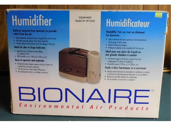 Bionaire Humidifier Clear Mist Model # CP-2550 (W4959)