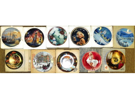 Assorted Collectors Plates, 11 Total With Certificate Of Authenticity (w3277)