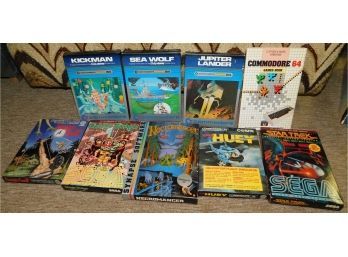 Assorted Commodore 64 & Sega Video Games With Commodore 64 Gaming Book (R193)