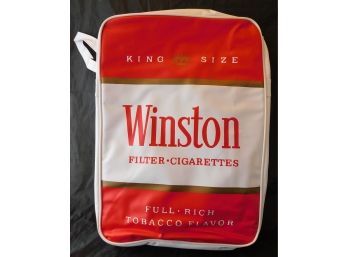 Three Vintage Winston Cigarette & Camel Lights Cigarette Plastic Messenger Bags Collectors (w3255)
