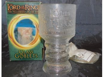Lord Of The Rings Glass Goblet In Box 6' (w3215)