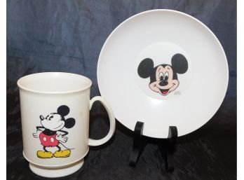 Walt Disney Productions Micky Plate & Minnie Mug (w3212)