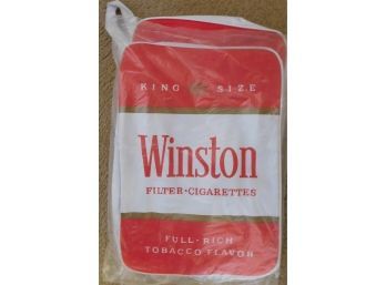 Three Vintage Winston Cigarette & Salem Cigarette Plastic Messenger Bags Collectors (W3256)