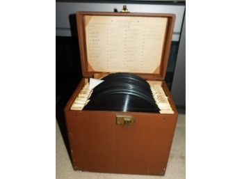 Assorted Chinese Vinyl Records With Carrying Case (w3196)