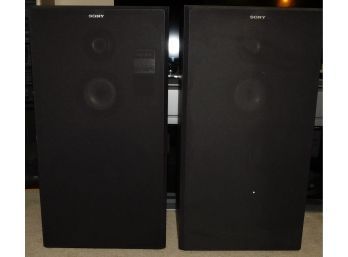 Rare Vintage Pair Of Sony Speakers SS-U870 29'H (w3241)