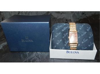 Vintage 14kt Gold Filled Bulova Watch With Original Box #0990896 (w246)