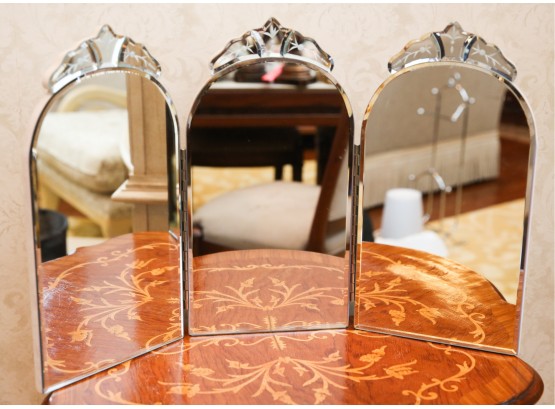 Lovely 3 Panel Arched Vanity Mirror (2927)