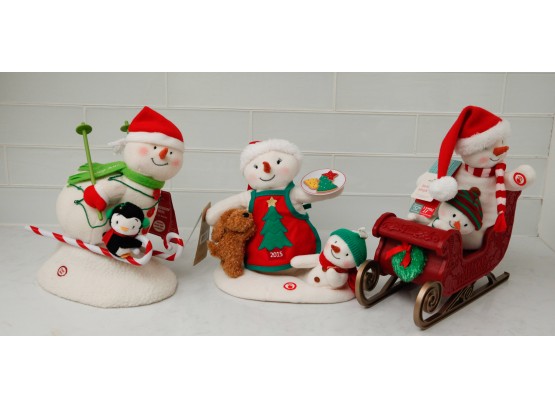 Lot Of Christmas Hallmark  Decorations - 'Twinkling Sleigh Ride' 'Swooshin Duo' 'time For Cookies'  (2781)