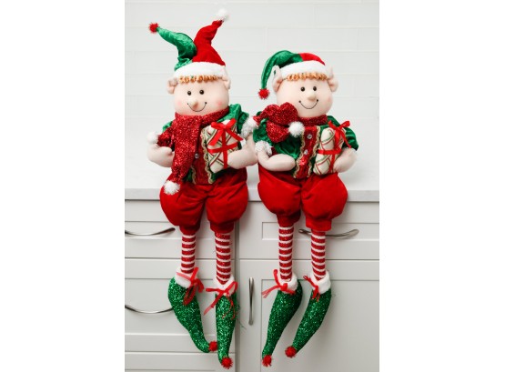 Large Plush Elf Ornament - Christmas Elves - Home Decor (2779)