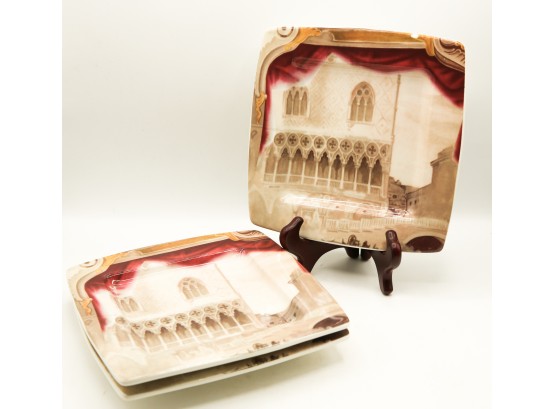 3 Italian Venezia Decorative Plates - Italian Ceramics Company (2905)